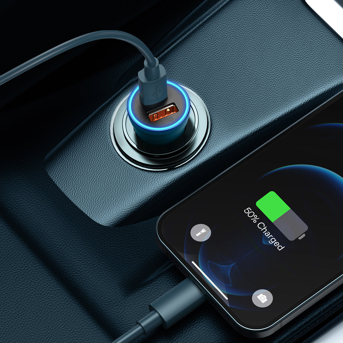 Baseus Golden Contactor Max schnelles Autoladegerät USB A + USB Typ C 40-60 W Quick Charge