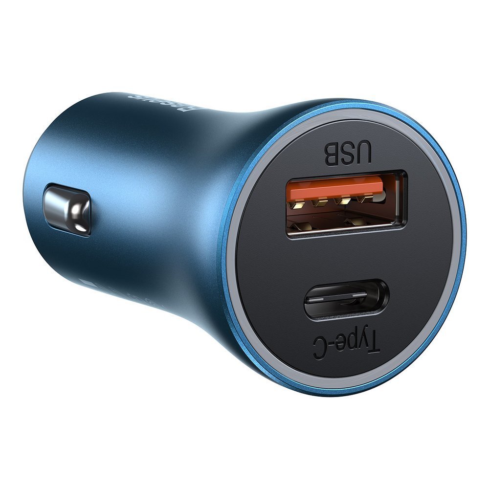Baseus Golden Contactor Max schnelles Autoladegerät USB A + USB Typ C 40-60 W Quick Charge