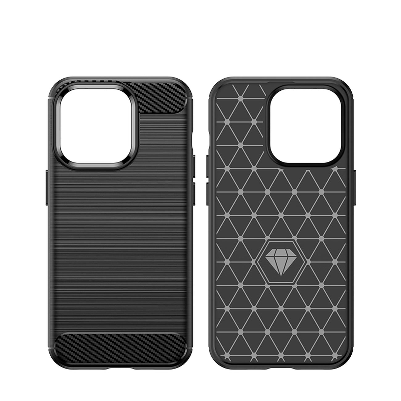 Carbon Case für iPhone flexible Gel Rückseite