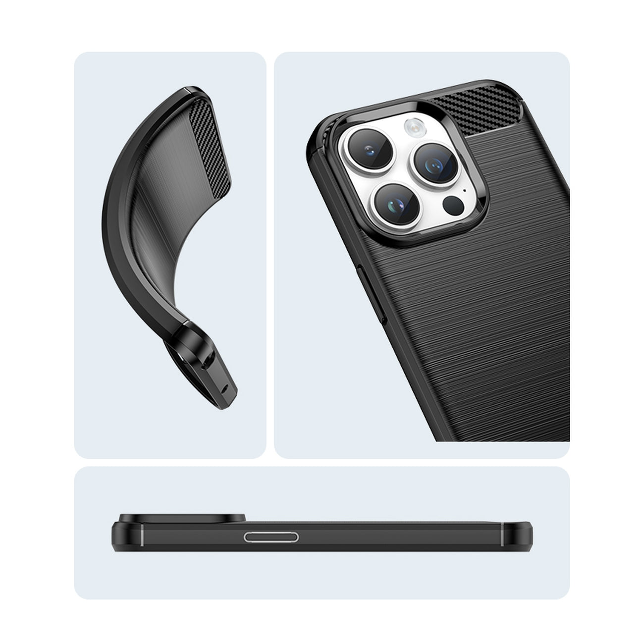 Carbon Case für iPhone flexible Gel Rückseite