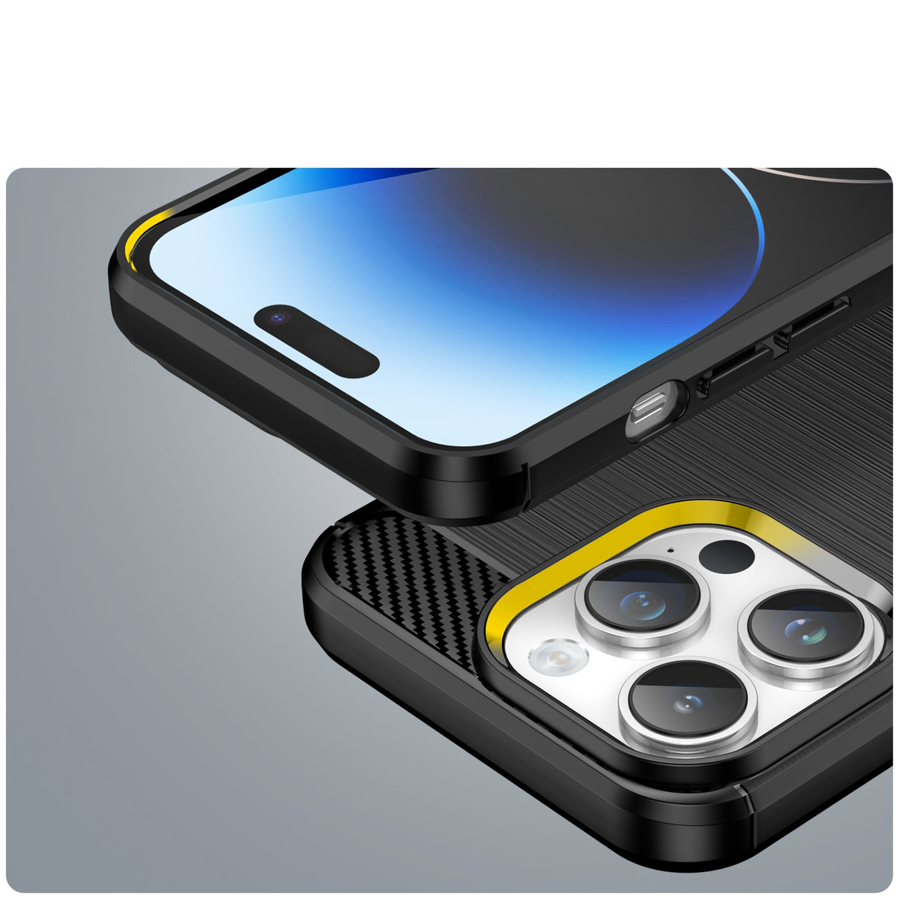 Carbon Case für iPhone flexible Gel Rückseite