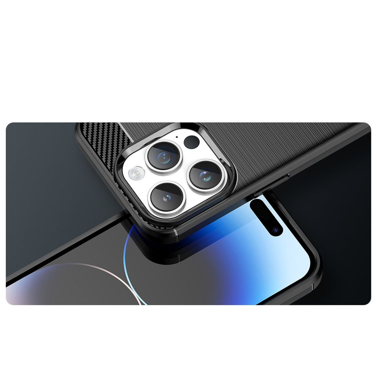 Carbon Case für iPhone flexible Gel Rückseite