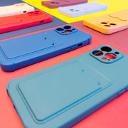 Card Armor Case Hülle für iPhone Card Wallet Silikon