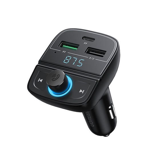 Ugreen FM Transmitter Bluetooth 5.0 MP3 Auto Ladegerät 3x USB TF Micro SD 4.8 A