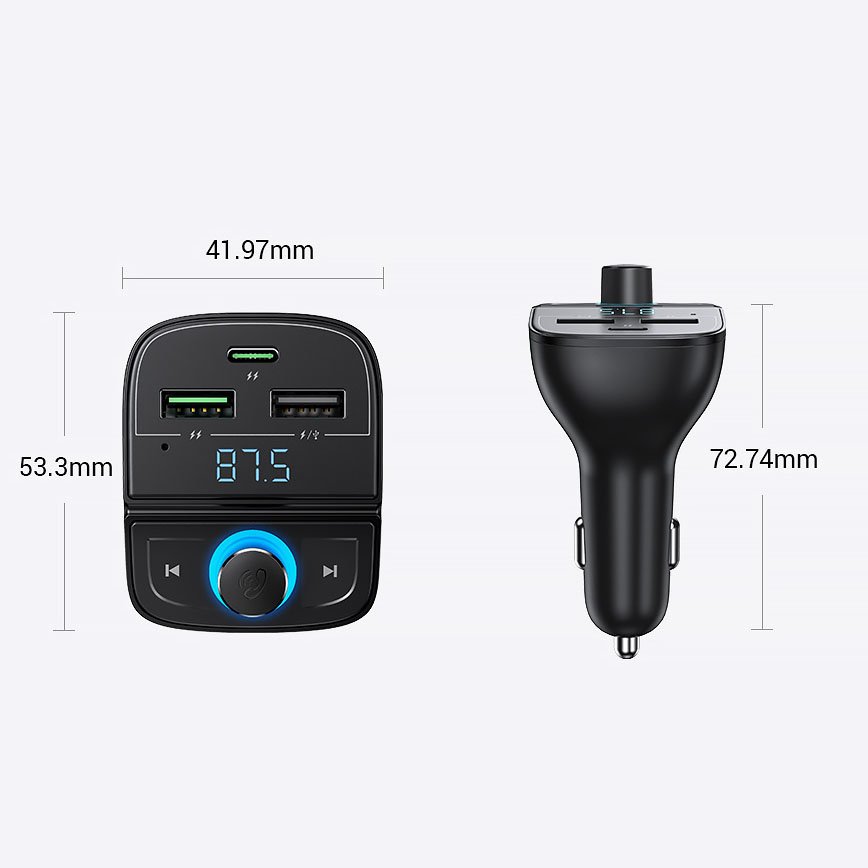 Ugreen FM Transmitter Bluetooth 5.0 MP3 Auto Ladegerät 3x USB TF Micro SD 4.8 A