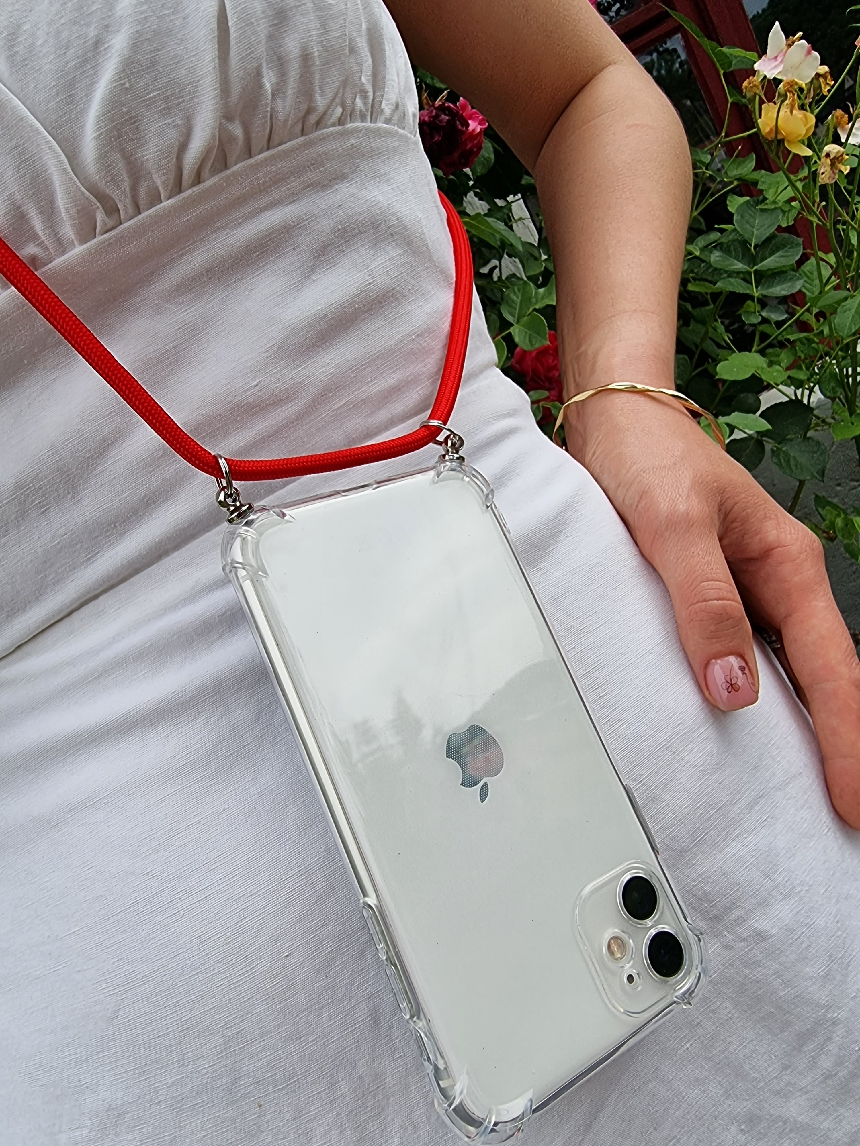 Hülle zum Umhängen transparent für iPhone