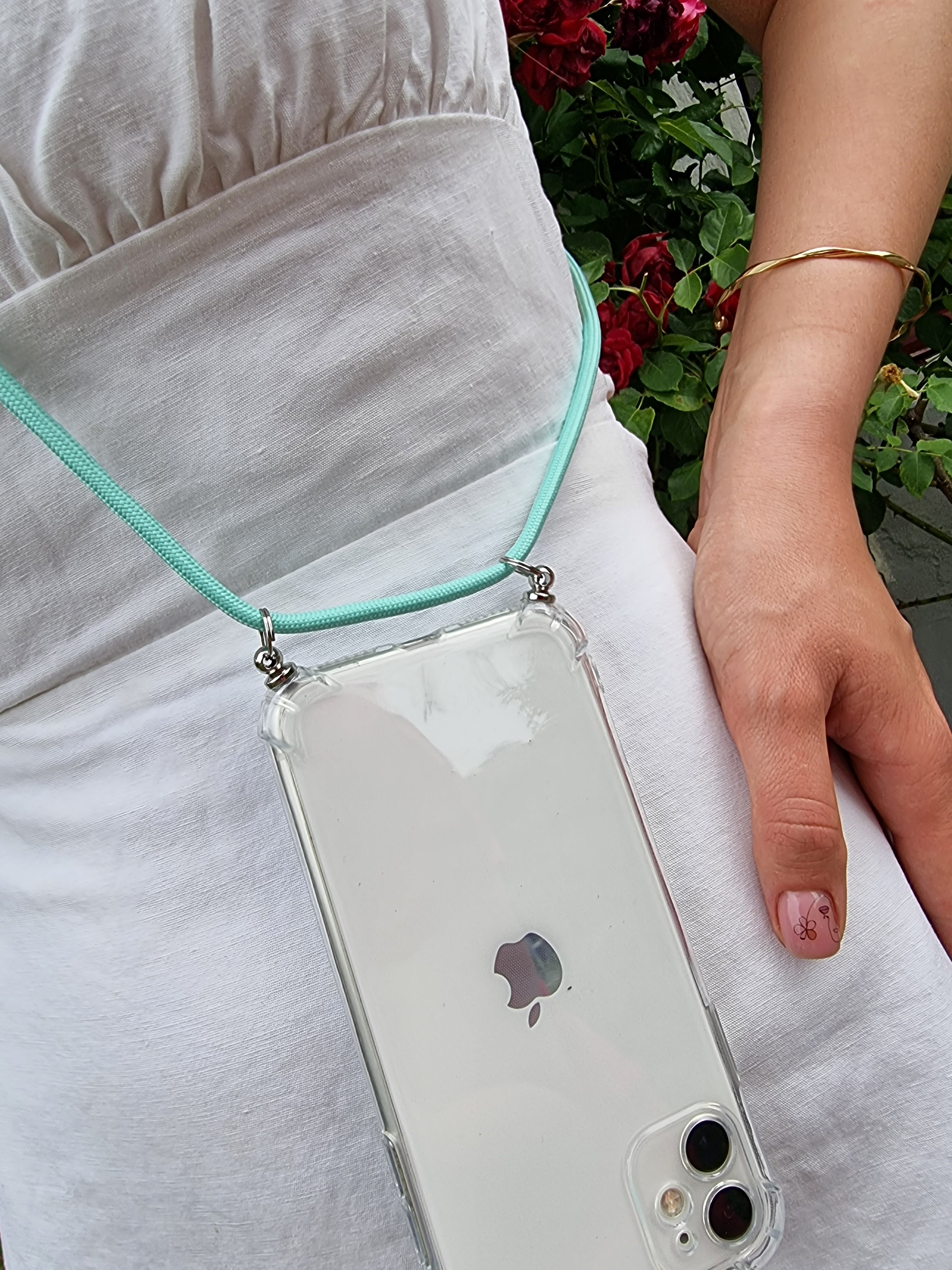 Hülle zum Umhängen transparent für iPhone