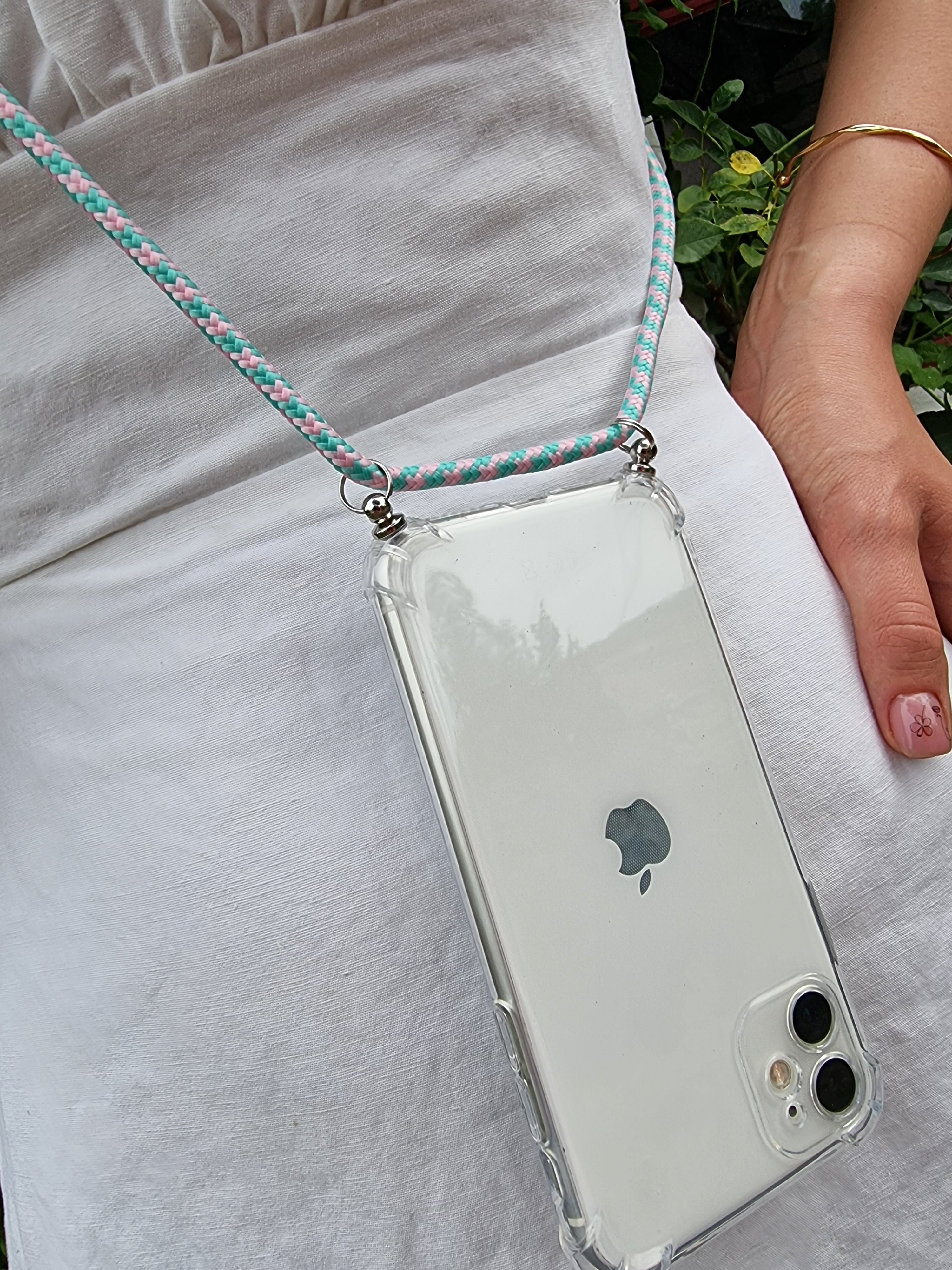 Hülle zum Umhängen transparent für iPhone