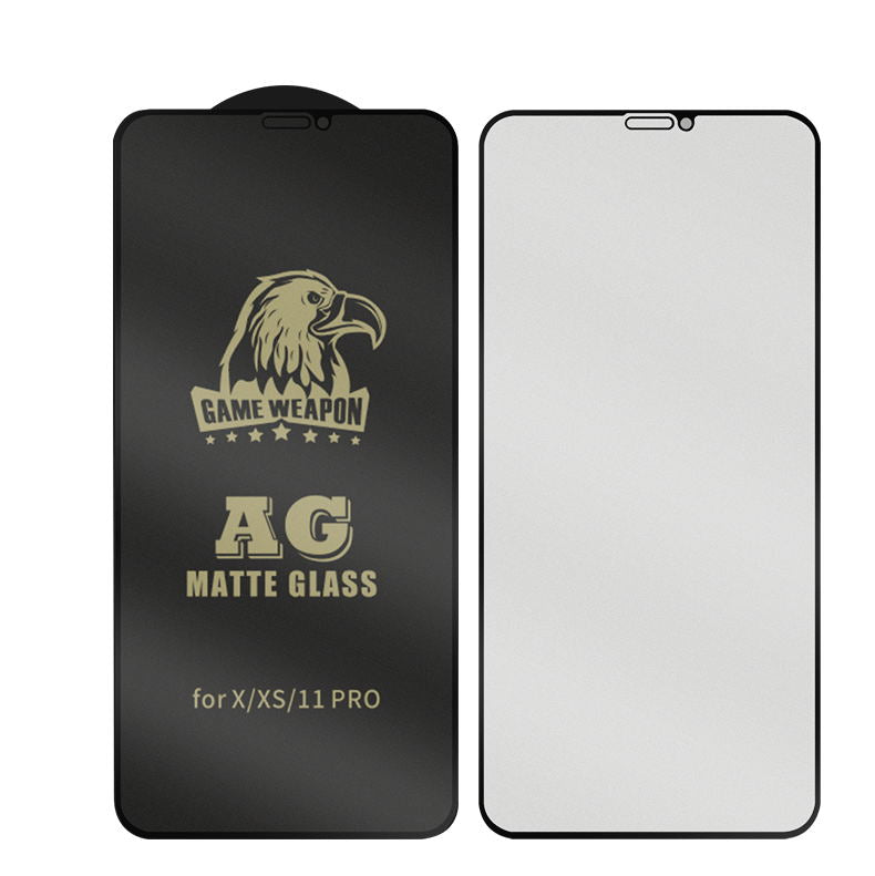 Schutzglas Matt mit schwarzem Rand für iPhone