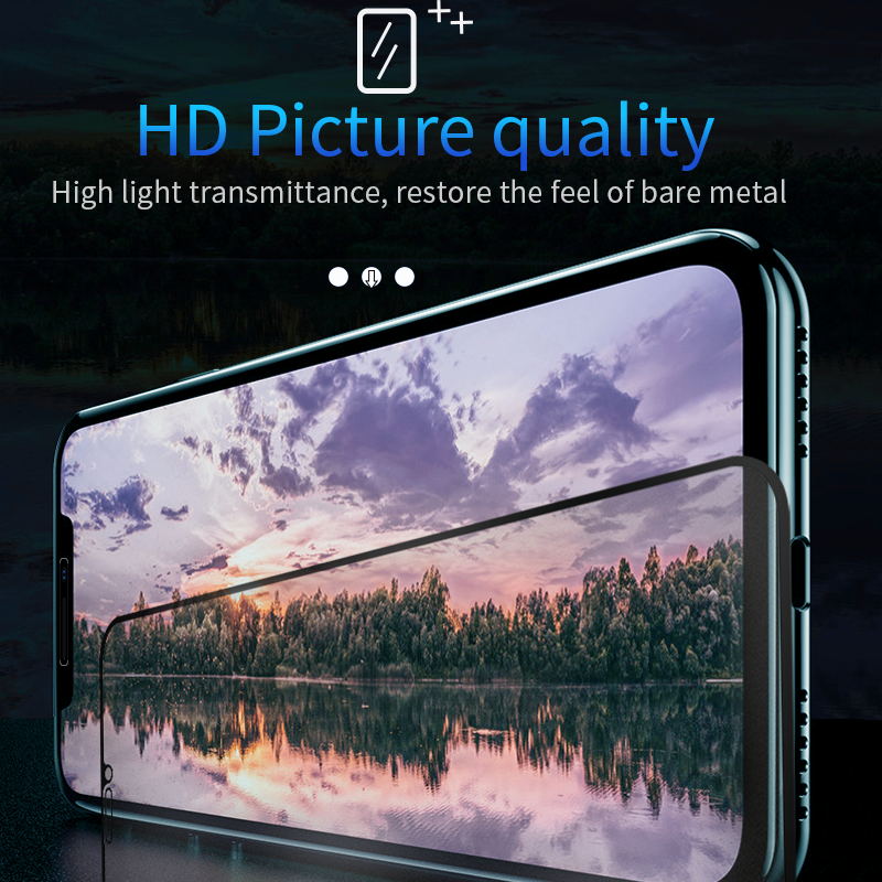 Schutzglas Matt mit schwarzem Rand für iPhone