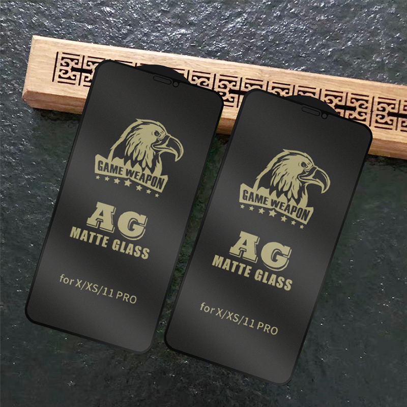 Schutzglas Matt mit schwarzem Rand für iPhone