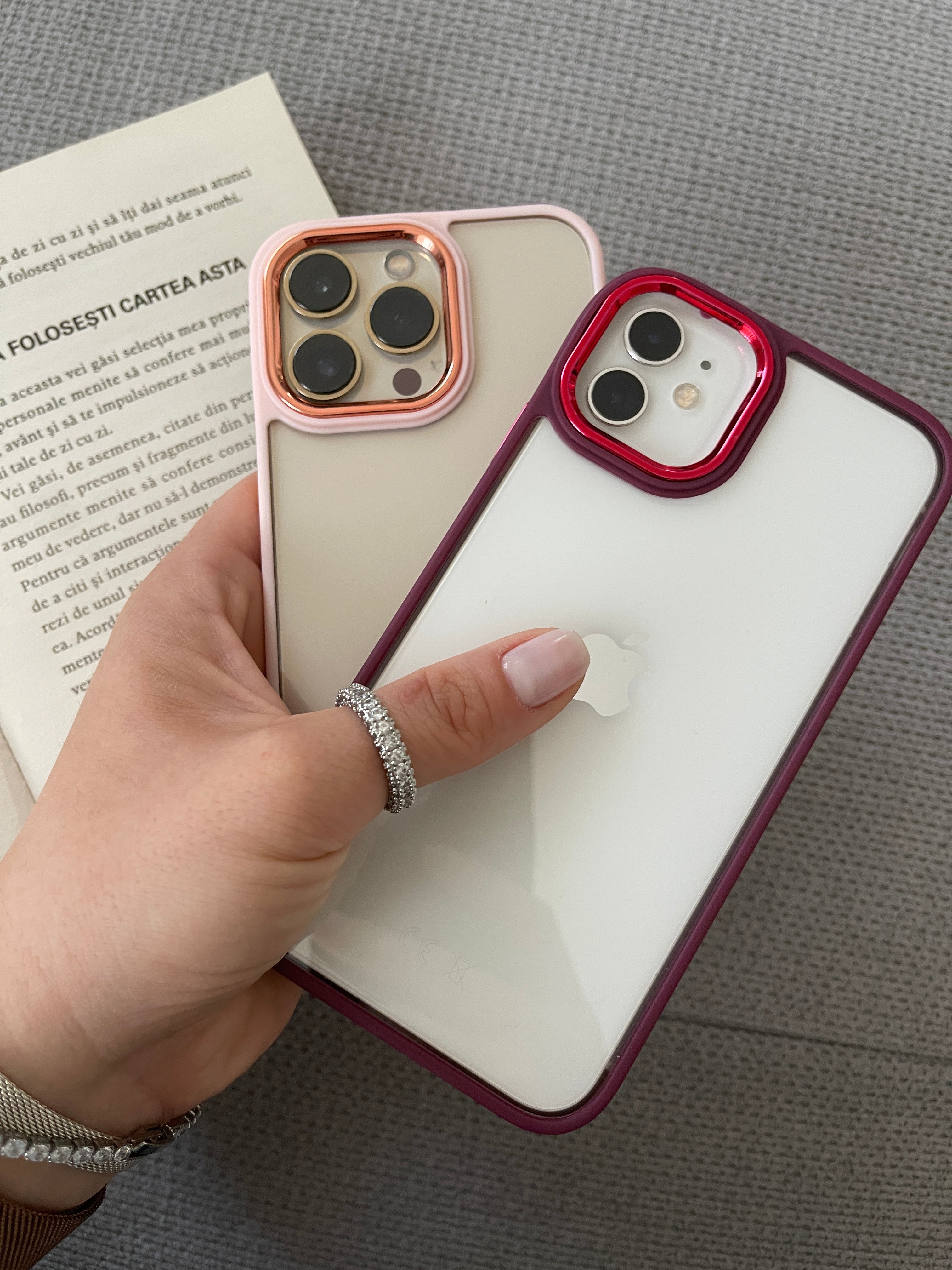 Schutzhülle mit verchromter Kameraabdeckung für iPhone