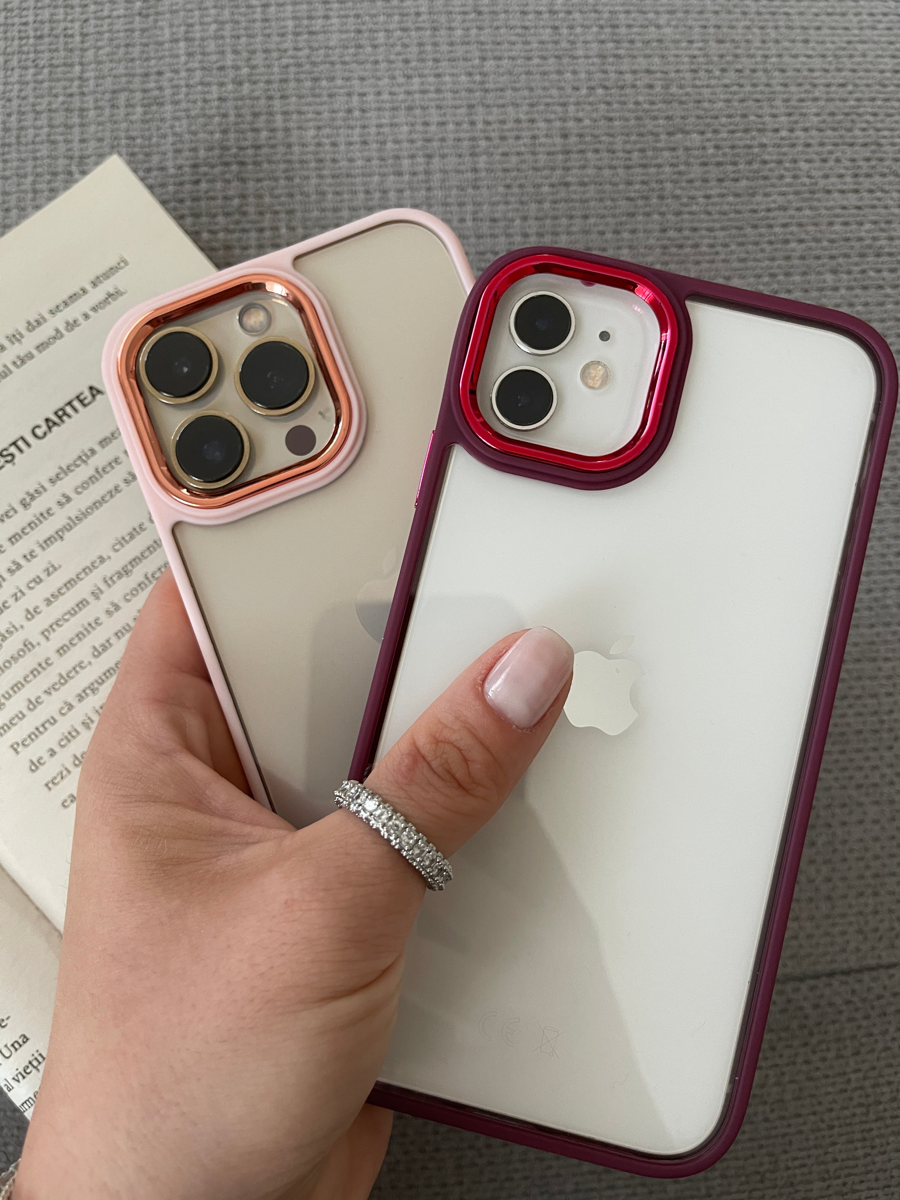 Schutzhülle mit verchromter Kameraabdeckung für iPhone