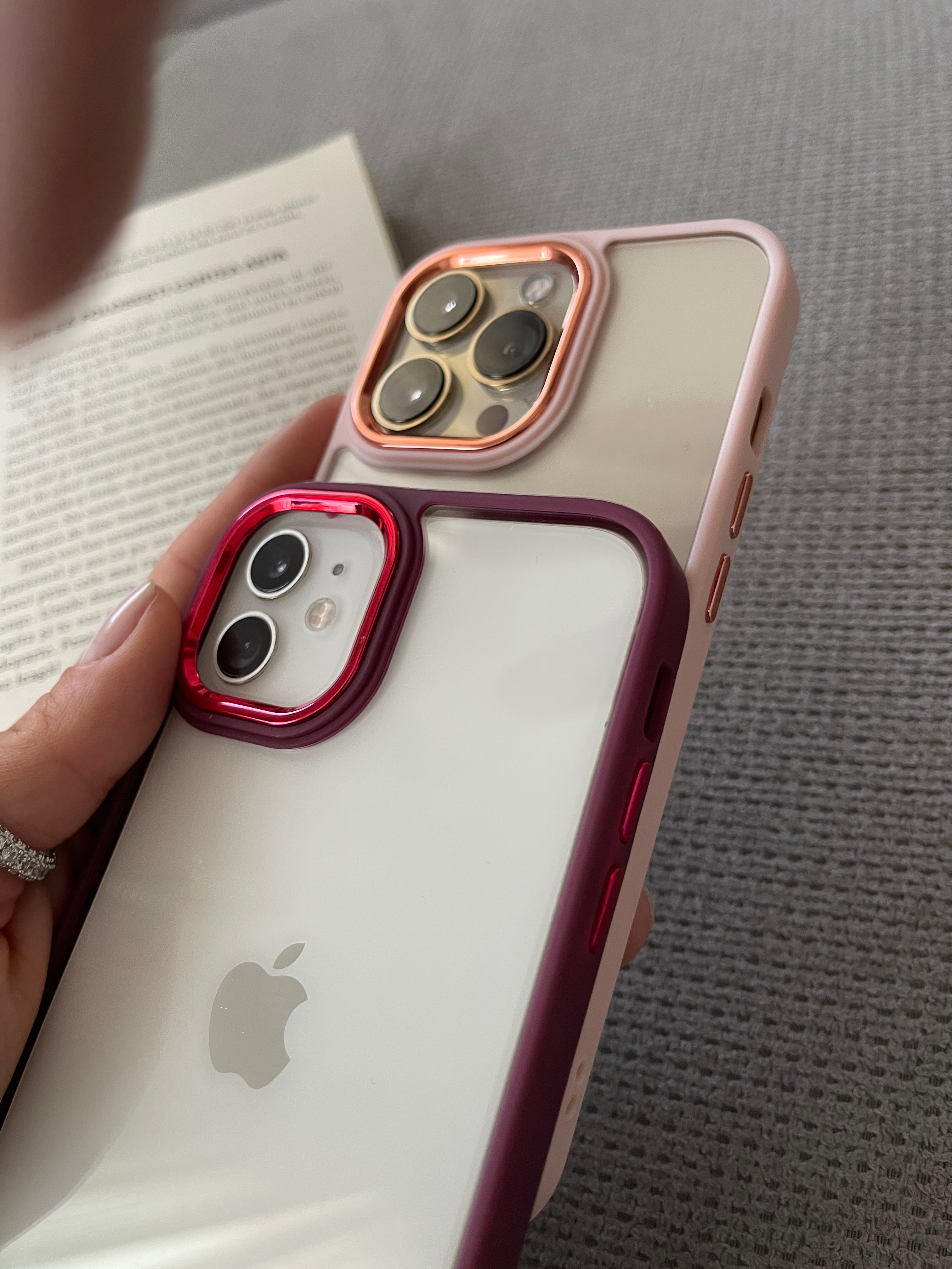Schutzhülle mit verchromter Kameraabdeckung für iPhone