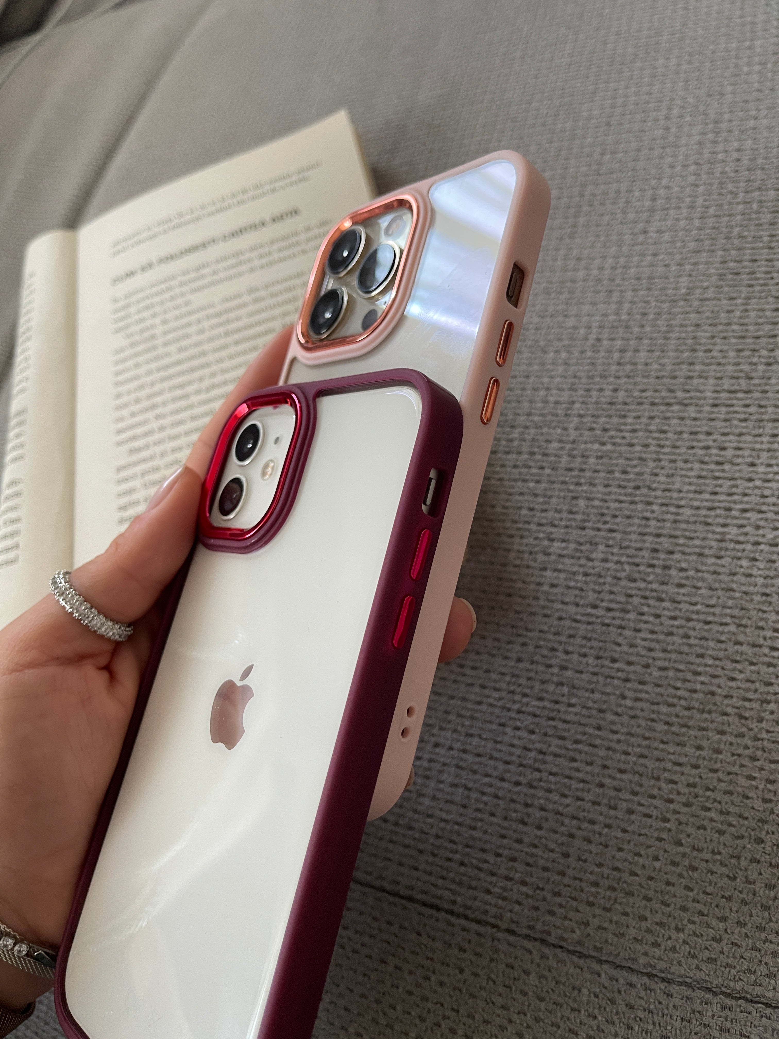 Schutzhülle mit verchromter Kameraabdeckung für iPhone