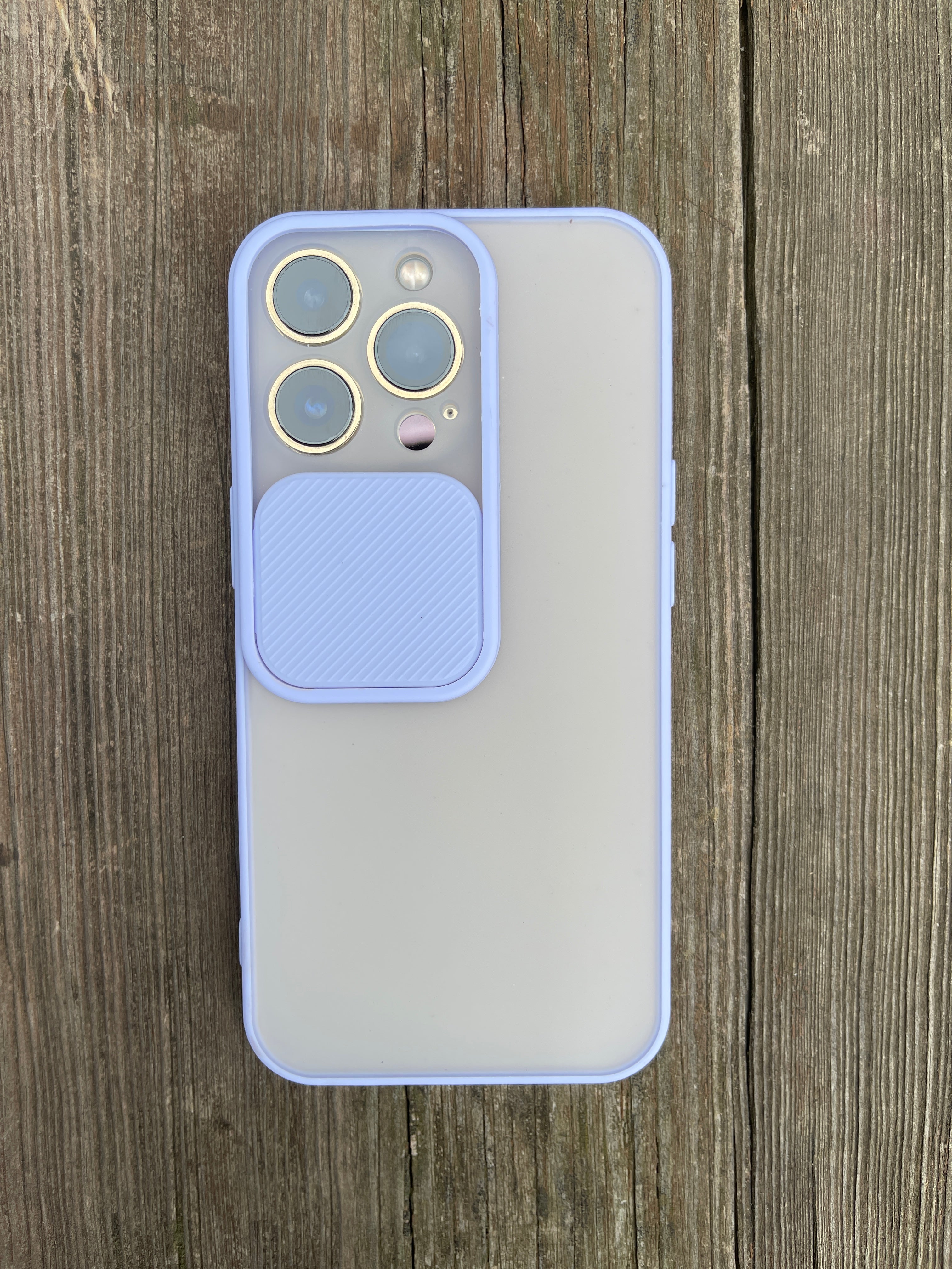 Hülle mit verschiebbarer Kameraabdeckung für iPhone