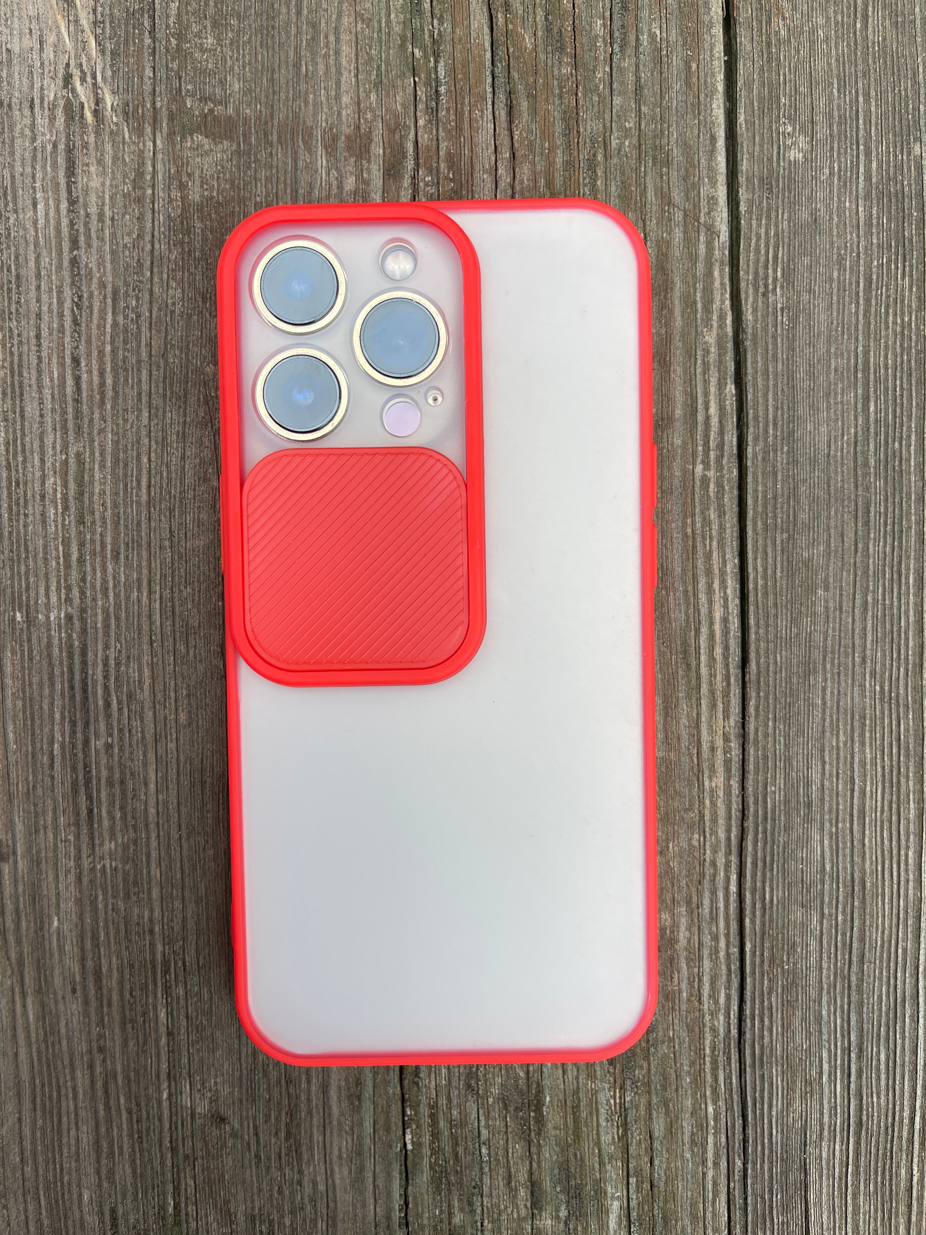 Hülle mit verschiebbarer Kameraabdeckung für iPhone