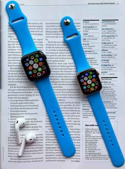 Silikonarmband für Apple Watch – Soft-Touch, wasserfest, viele Farben (38/40/41 & 42/44/45/49 mm)