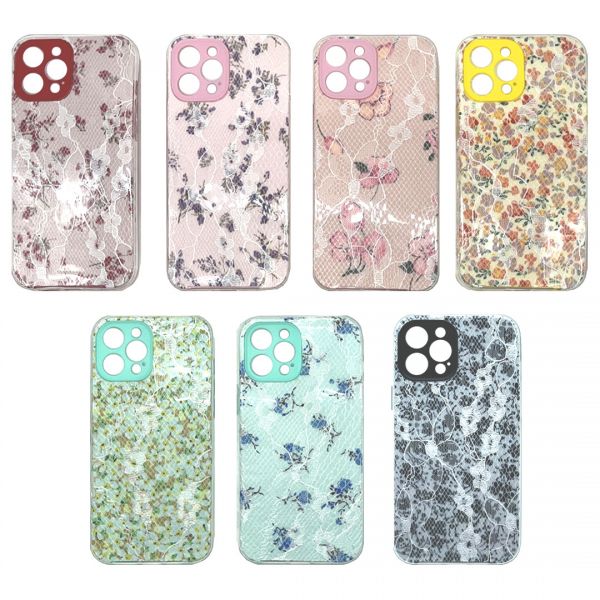 Schutzhülle mit verschiedenen Blumenmotiven für iPhone