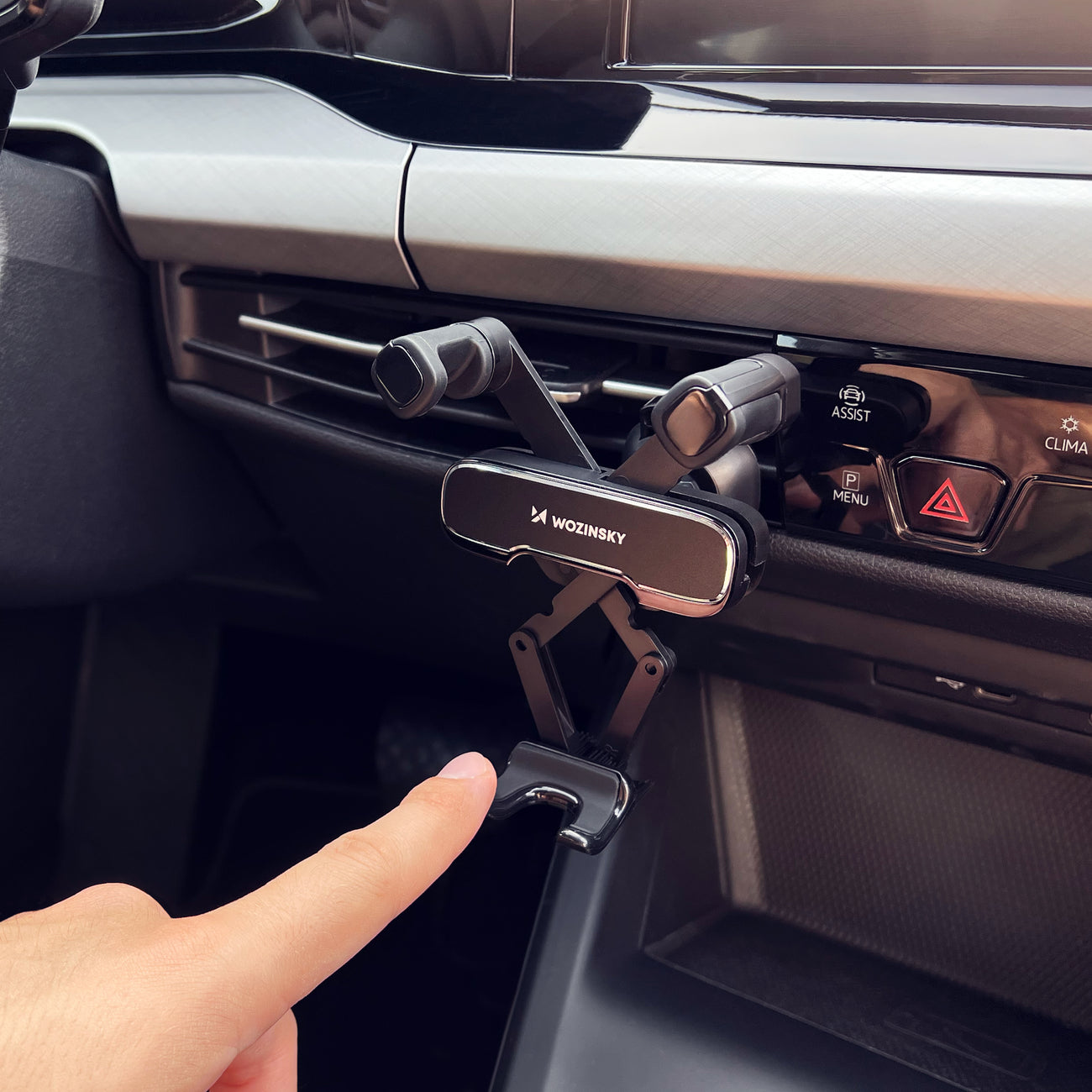 Wozinsky Gravity Handyhalter für Autogrill schwarz