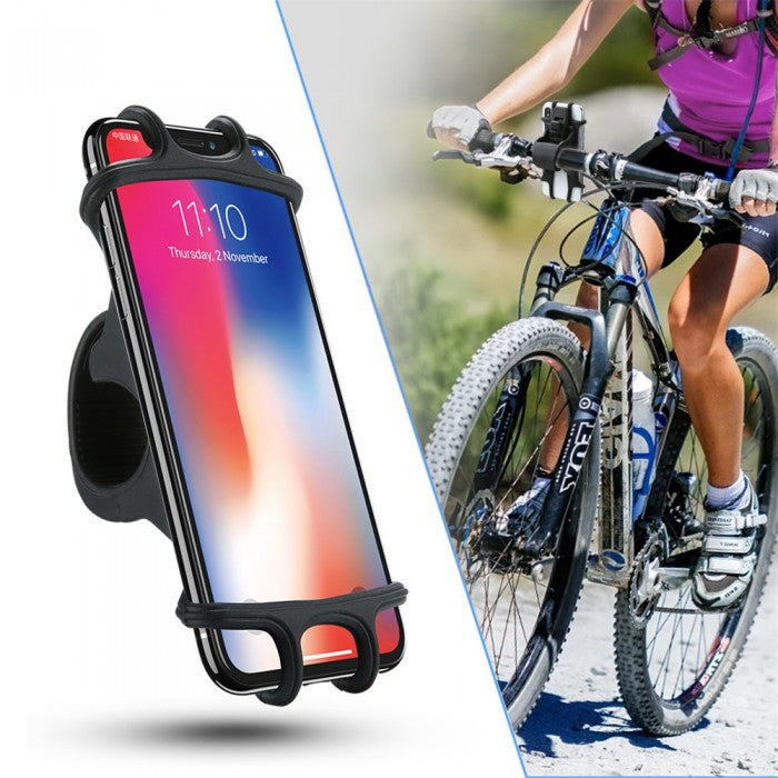 Universelle Handyhalterung für Fahrrad & E-Scooter – Silikon, flexibel