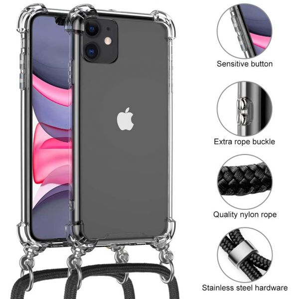 Hülle zum Umhängen transparent für iPhone